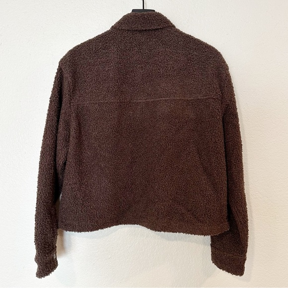 Vuori Jacket Womens M Sycamore Short Shirt Jacket Snap Button Fleece Brown Java - Picture 7 of 9